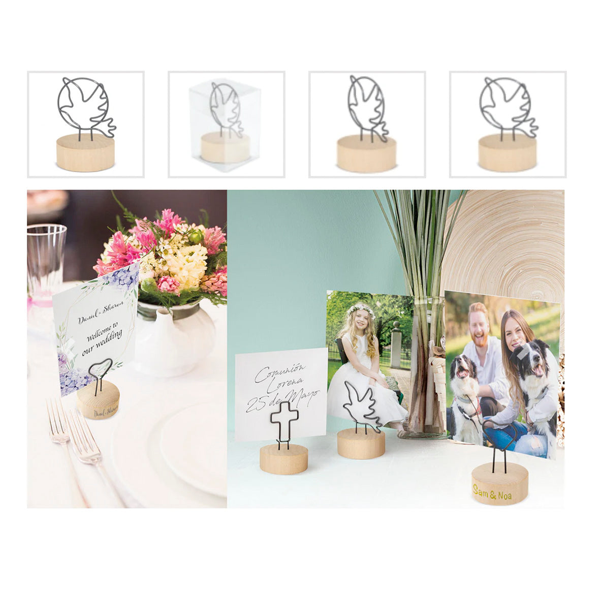 Lote portafotos personalizado Paloma comunion