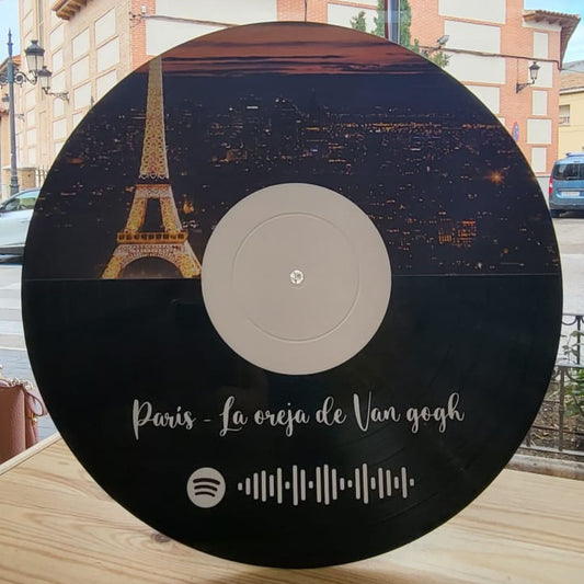 Auténtico vinilo impreso con foto y canción spotify - 17,95 €