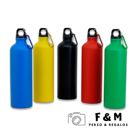 Botella 800 ml laser mate colores personalizada