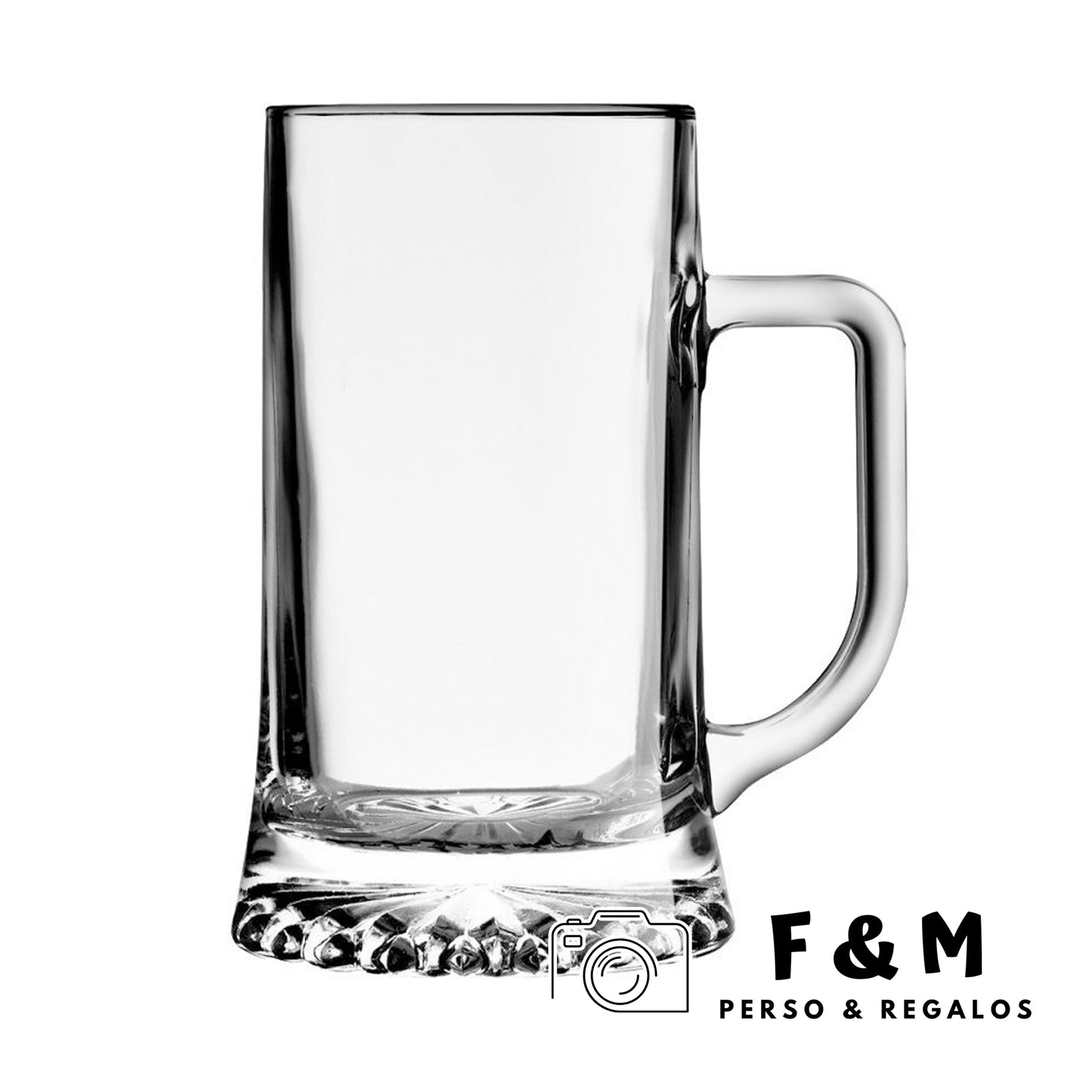 Jarra Cerveza cristal personalizada láser